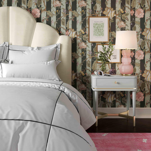 TOV Furniture Julieta Art Deco Nightstand with Inlay Storage