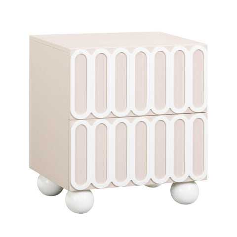 TOV Furniture Tori Contemporary Geometric Nightstand