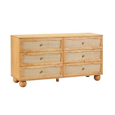 Grappa Bohemian Double Dresser with Knob Chest & Dresser