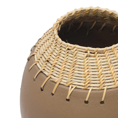 Decorating Essentials Wabi Sabi Handcrafted Oval Table Vase