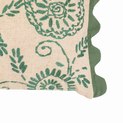 Artful Traditionalist Bohemian Floral Boudoir Throw Pillow