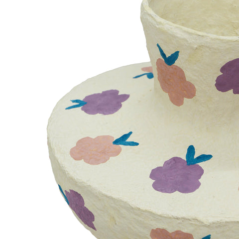 Decorating Essentials Floral Hand Painted Bohemian Table Vase