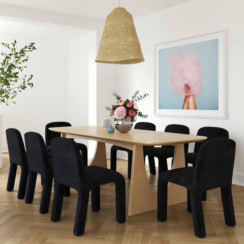 TOV Furniture Timeless Minimalist Curved Modern Dining Table