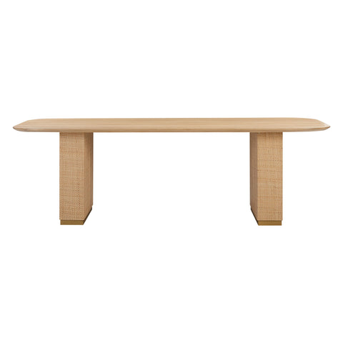 Akiba Contemporary Farm Dining Table with Block Frame