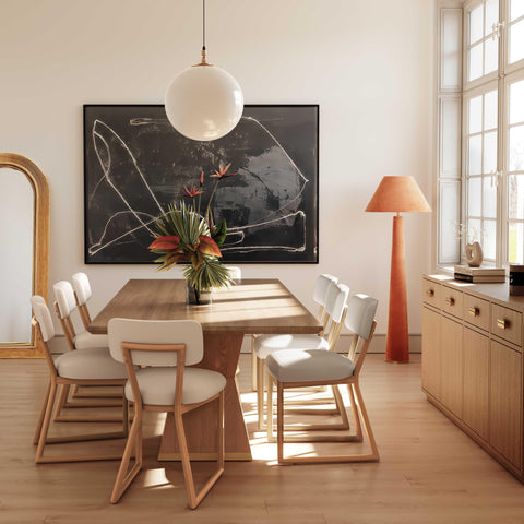 Timeless Minimalist Parsons Dining Side Chair with Splayed Legs