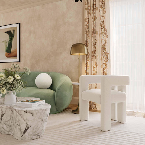 Timeless Minimalist Modern Barrel Back Accent Chair