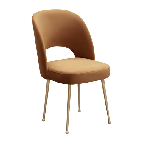 Timeless Minimalist Mid Century Upholstered Velvet Dining Side Chair
