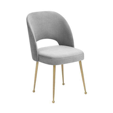 Timeless Minimalist Mid Century Upholstered Velvet Dining Side Chair