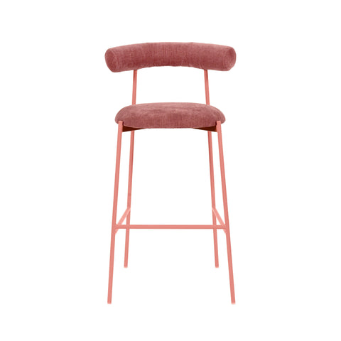 Timeless Minimalist Modern Upholstered Velvet Bar Stool