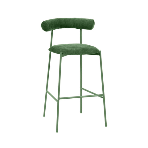 Timeless Minimalist Modern Upholstered Velvet Bar Stool