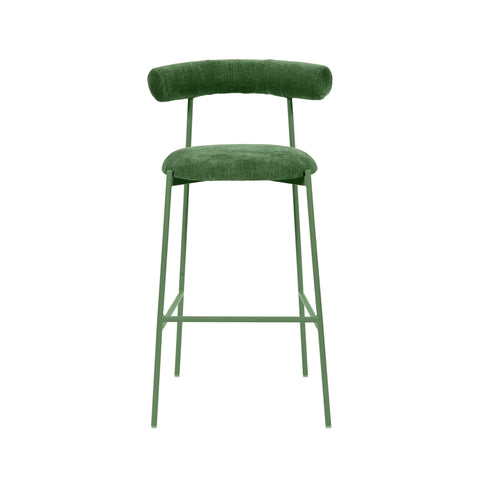 Timeless Minimalist Modern Upholstered Velvet Bar Stool