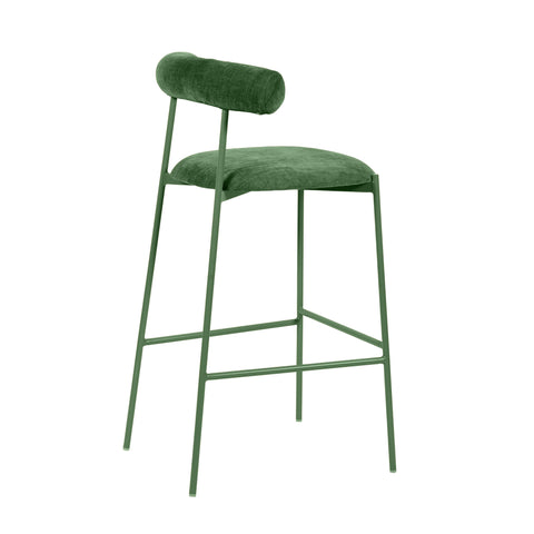 Timeless Minimalist Modern Upholstered Velvet Bar Stool