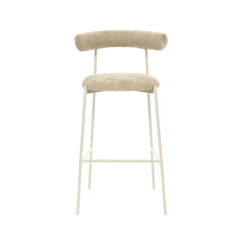 Timeless Minimalist Modern Upholstered Velvet Bar Stool