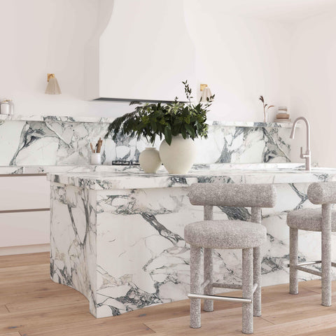 Timeless Minimalist Barrel Upholstered Counter Stool