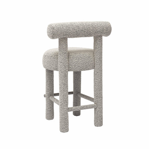 Timeless Minimalist Barrel Upholstered Counter Stool