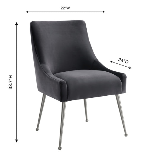 Timeless Minimalist Parsons Upholstered Velvet Dining Armchair