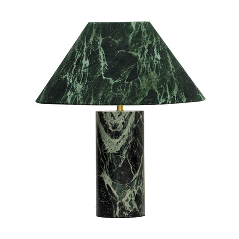 Mable Modern Column Accent Table Lamp in Green