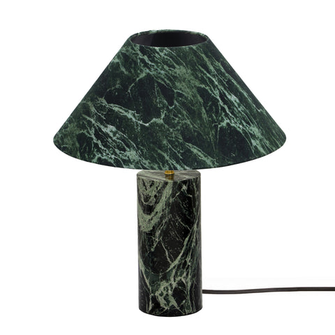 Mable Modern Column Accent Table Lamp in Green
