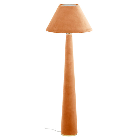 Graham Modern Conical Floor Lamp in Terracotta