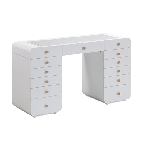 TOV Furniture Contemporary Rectangle Vanity with Storage