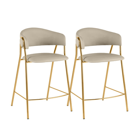Timeless Minimalist Modern Barrel Upholstered Counter Stool