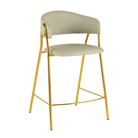 Timeless Minimalist Modern Barrel Upholstered Counter Stool