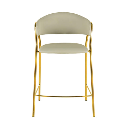 Timeless Minimalist Modern Barrel Upholstered Counter Stool