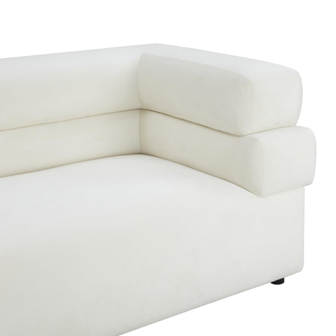 Elsa Contemporary Velvet Tuxedo Sofa