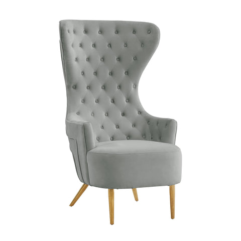 Timeless Minimalist Wingback Tufted Velvet Accent Chair