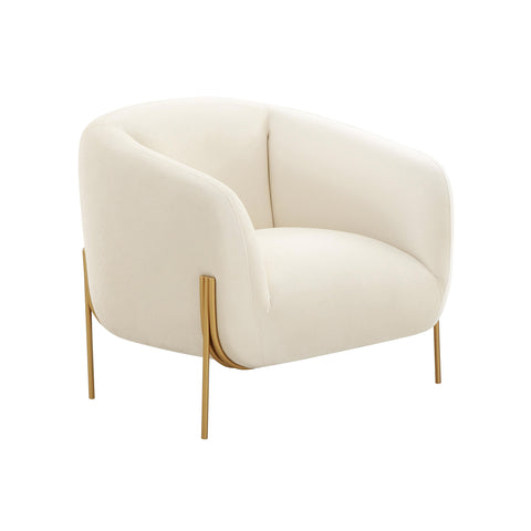 Timeless Minimalist Barrel Velvet Upholstered Accent Chair