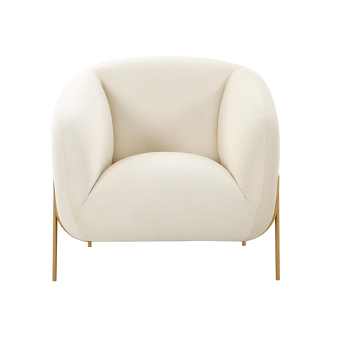 Timeless Minimalist Barrel Velvet Upholstered Accent Chair