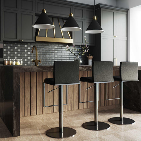 Amalfi Contemporary Parsons Bar Stool with Adjustable Seat Height