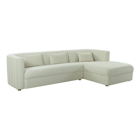 Callie Modern Chaise Sectional Sofa with Square Armrests