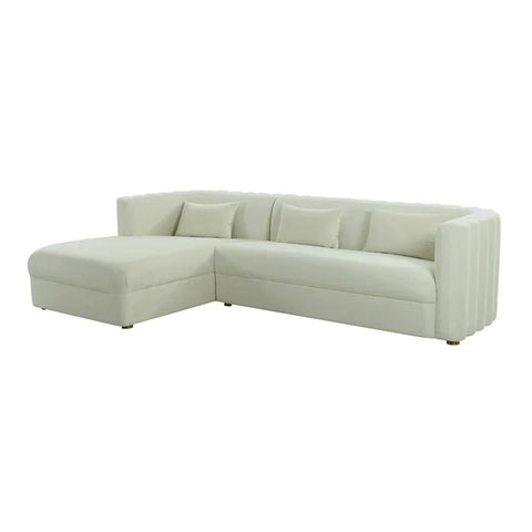 Callie Modern Chaise Sectional Sofa with Square Armrests