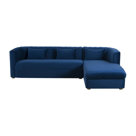 Callie Modern Chaise Sectional Sofa with Square Armrests