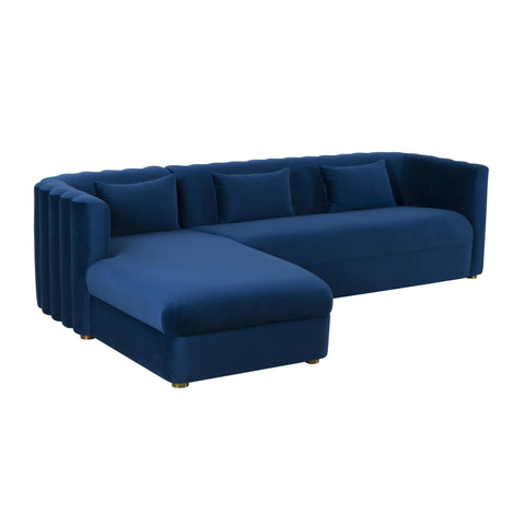 Callie Modern Chaise Sectional Sofa with Square Armrests