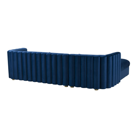 Callie Modern Chaise Sectional Sofa with Square Armrests