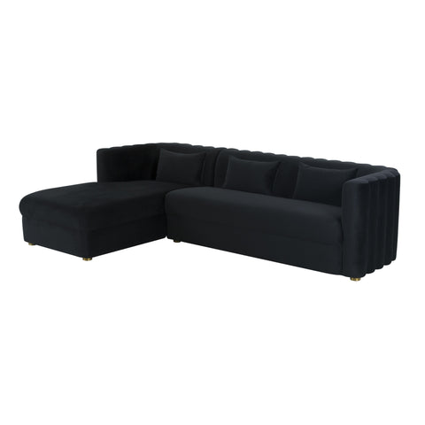 Callie Modern Chaise Sectional Sofa with Square Armrests