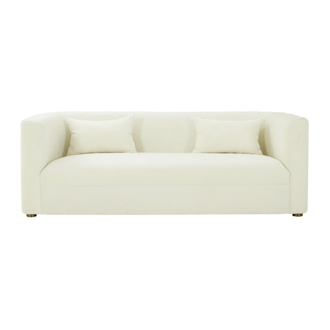 Callie Modern Velvet Tuxedo Sofa with Scalloped Tufting