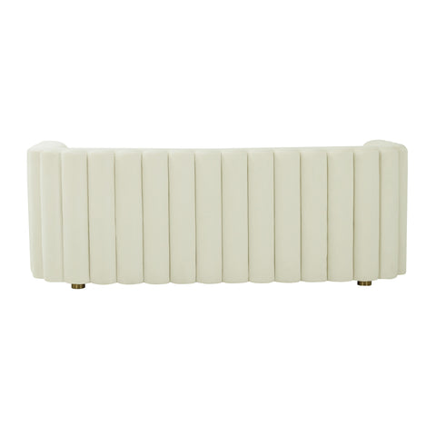 Callie Modern Velvet Tuxedo Sofa with Scalloped Tufting