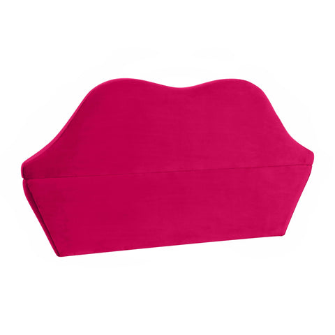 Lips Curved Velvet Upholstered Standard Sofa