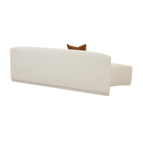 Fickle Contemporary Curved Boucle Loveseat Sofa