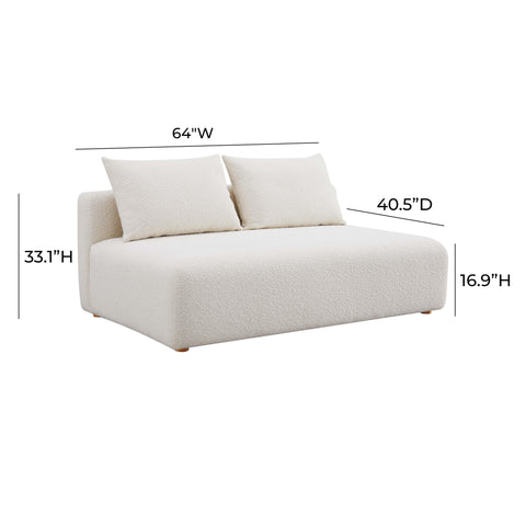 Hangover Contemporary Boucle Loveseat Sofa