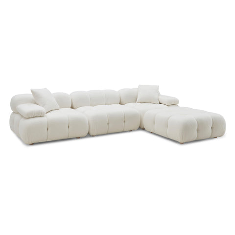 Contemporary Modular Sofa with Tufting and Loose Cushions