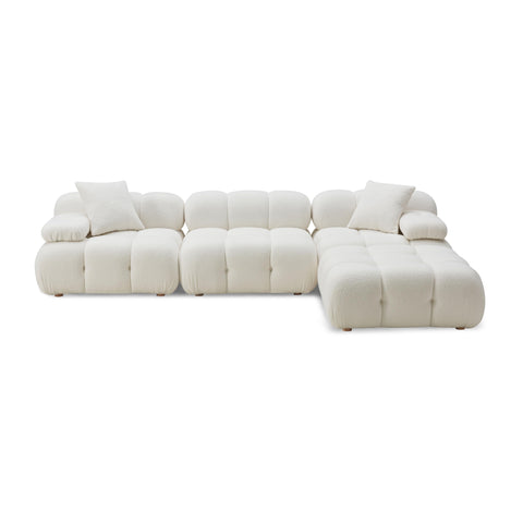 Contemporary Modular Sofa with Tufting and Loose Cushions
