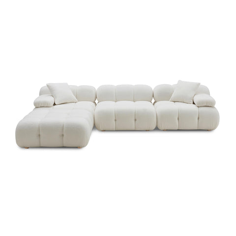 Contemporary Modular Sofa with Tufting and Loose Cushions