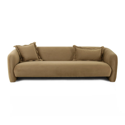 Lou Contemporary Standard Sofa with Curved Armrests