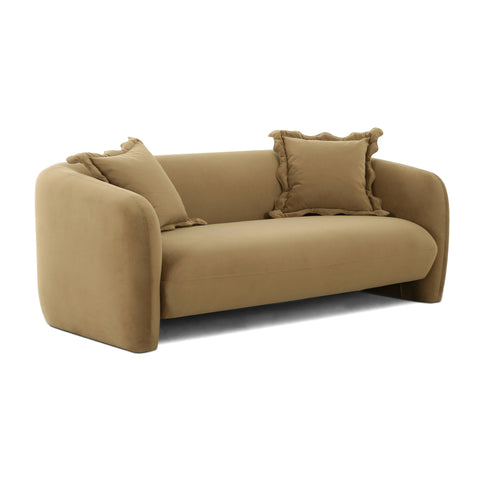 Lou Contemporary Velvet Loveseat Sofa