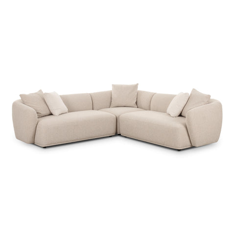 Sylvie Contemporary L-Shape Modular Sectional Sofa