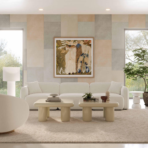 Travie Modular Sectional Sofa with Armrests in Linen